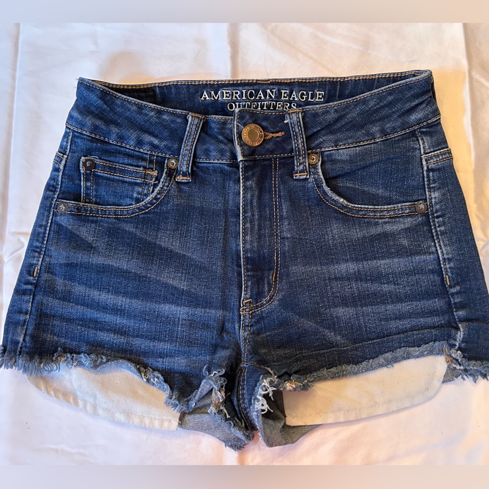 American Eagle Outfitters Dark Blue Jean Shorts - Size 2